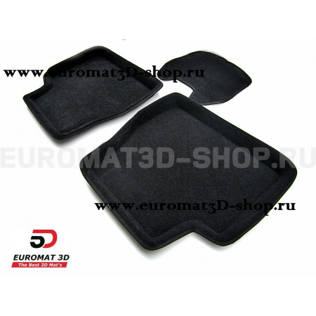 Текстильные 3D коврики Euromat3D Lux в салон для Mazda 6 (2003-2007) № EM3D-003405