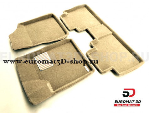Текстильные 3D коврики Euromat3D Lux в салон для Nissan Murano (Z51) (2009-2015) № EM3D-003704T Бежевые Текстильные 3D коврики Euromat3D Lux в салон для Nissan Murano (Z51) (2009-2015) № EM3D-003704T Бежевые