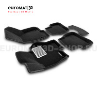 Текстильные 3D коврики Euromat3D Lux в салон для Volkswagen Passat B7 (2011-2015) № EM3D-005412