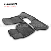 Текстильные 3D коврики Euromat3D Business в салон для Bmw X5 (E70) (2008-2014) № EMC3D-001212G Серые