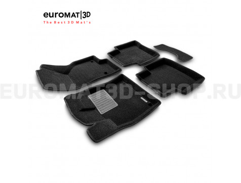Текстильные 3D коврики Euromat3D Premium в салон для Skoda Superb NEW (2015-) № EMPR3D-004510