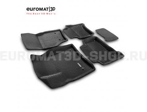 3D коврики Euromat3D EVA в салон для Porsche Cayenne (2002-2009) № EM3DEVA-004100