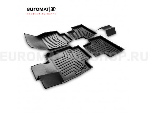 3D коврики Euromat3D Liner в салон для Toyota Rav 4 (2019-2026) (АКПП) № EM3DLI-005105 3D коврики Euromat3D Liner в салон для Toyota Rav 4 (2019-2026) (АКПП) № EM3DLI-005105
