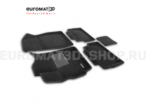 Текстильные 3D коврики Euromat3D Business в салон для Omoda C5 (2022-2025) № EMC3D-001460