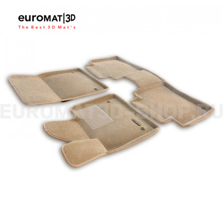 Текстильные 3D коврики Euromat3D Business в салон для Voyah Free (2021-) № EMC3D-005700T Бежевые