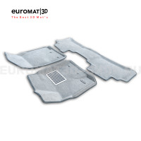Текстильные 3D коврики Euromat3D Lux в салон для Toyota Land Cruiser 200 (2007-2012) № EM3D-005118S Светло-серые